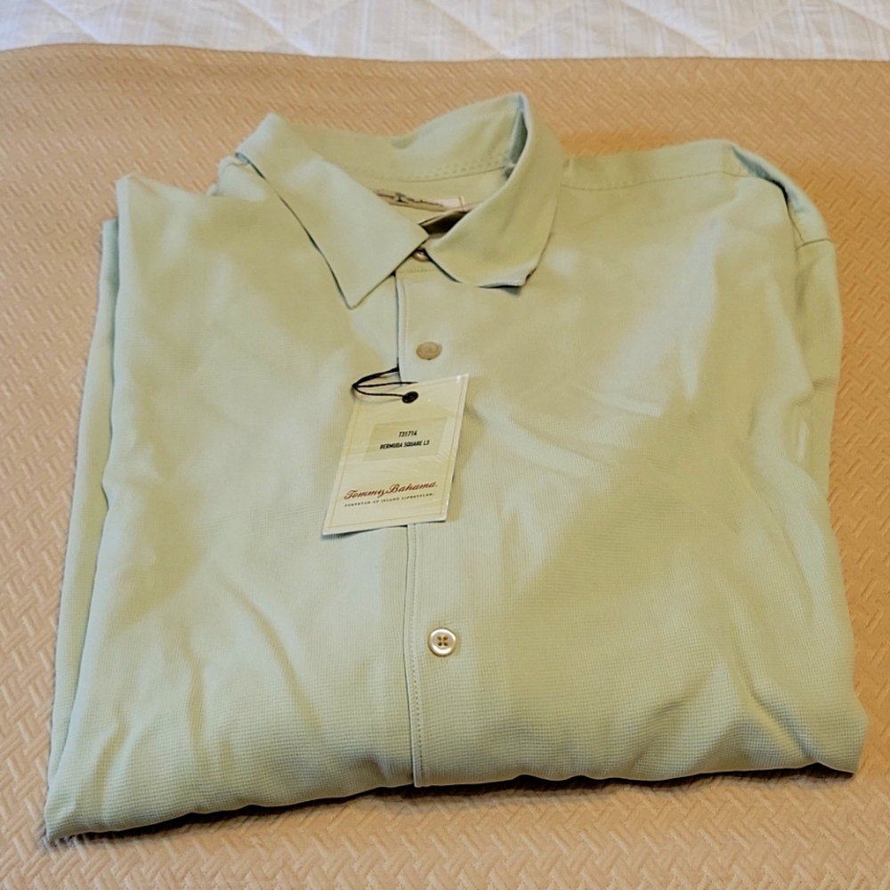 Tommy Bahama mens long sleeve silk shirt
